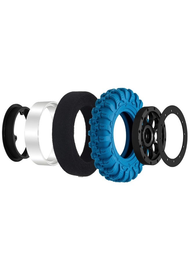 مجموعة إطارات عجلات GOUPRC مقاس 1.3 بوصة، جنوط ألومنيوم بنظام Beadlock، إطارات بنمط مداس مخالب التنين، مناسبة لسيارات SCX24 وTRX4M بمقياس 1/18 و1/24، سيارات تحكم عن بعد زاحفة وعربات. - Image 4